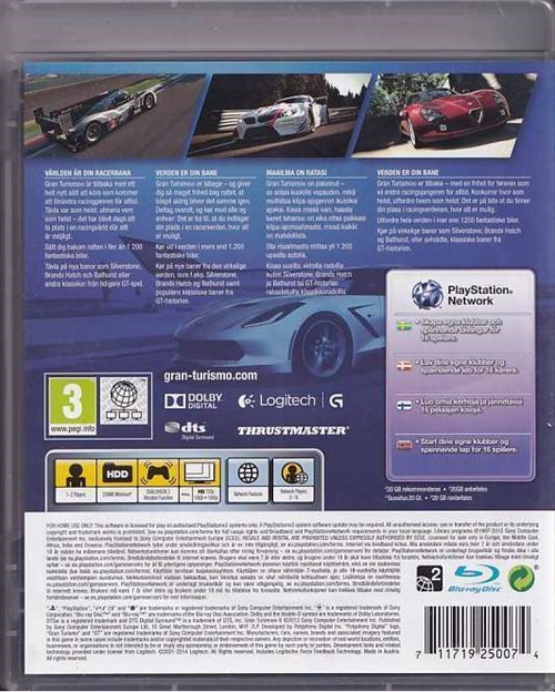 Gran Turismo 6 The Real Driving Simulator - PS3 (B Grade) (Genbrug)
